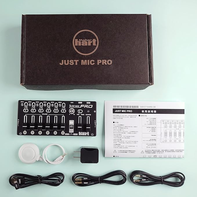 Maker hart Just Mic Multitrack Workstation /6 Mic IN-Mic Power/1 Stereo IN/4 - Image 2
