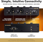 M-AUDIO M-Track Duo HD Audio Interface, M100 Condenser Microphone and HDH41 - Image 5