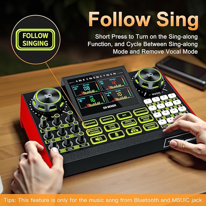 Audio mixer, suitable for live streaming, and gaming on computer/phone; - Image 3
