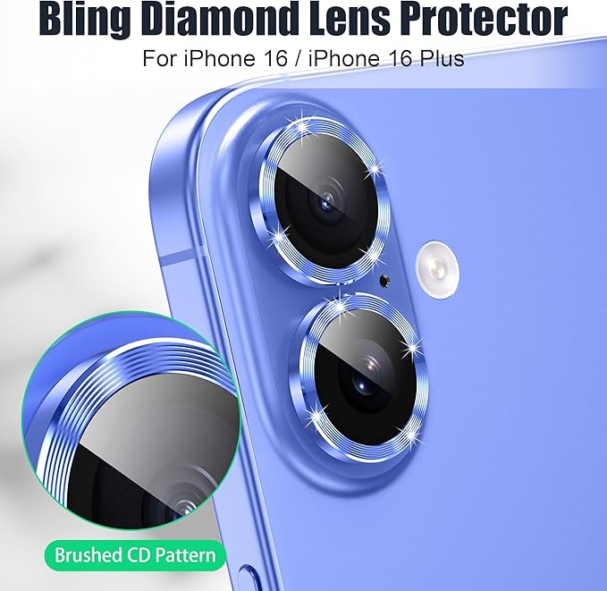AGVEE 3+3 6 Pack for iPhone 16 6.1" / 16 Plus 6.7" Camera Lens Cover Protector - Image 4