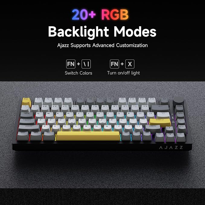 Ajazz AK820 75% Wired Gasket Mechanical Gaming Keyboard - Image 6