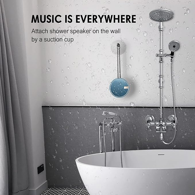 INSMY C12 IPX7 Waterproof Shower Bluetooth Speaker, Portable Small Speaker - Image 3