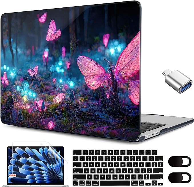 MEEgoodo for M4/M3/M2 MacBook Air 15.3 inch Case 2025 2024 2023, Case Fit Model by MEEgoodo