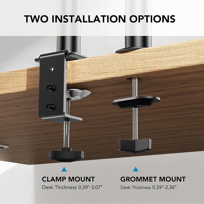 HUANUO Adjustable Monitor Stand, Single Arm Desk Mount - Image 7