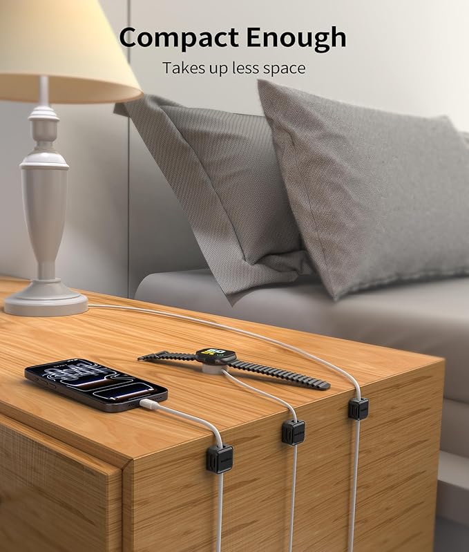 9 Pack Magnetic Cable Clips Cord Organizer, Desk Cable Management Accessories - Image 3