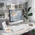 Cloud Wrist Rest for Keyboard and Mouse, Memory Foam PU Leather Keyboard Wrist - Image 2