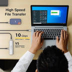EZQuest USB-C Slim Gen 2 Hub Adapter 6-in-1 1 USB-C 4K/60Hz Video, 4 USB-C Gen - Image 8