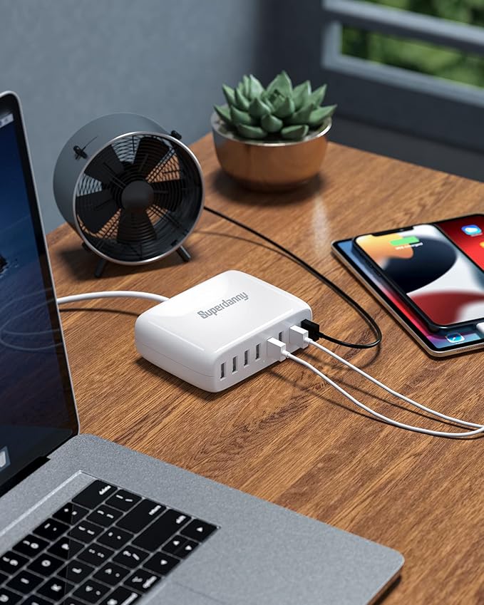 USB Charger Station, SUPERDANNY 8-Port Desktop Charging Station - Image 7