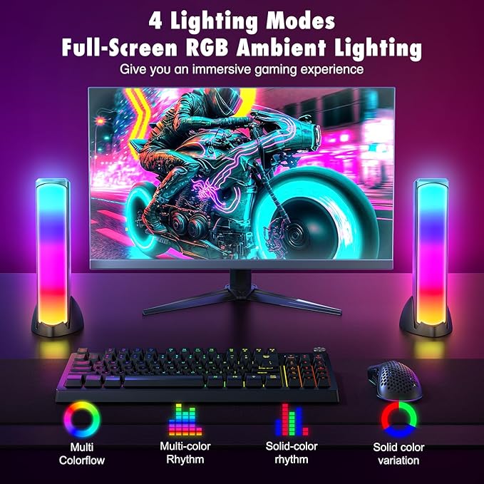 OFFSIR Computer Speakers, RGB PC Speakers, Gaming Speakers - Image 2