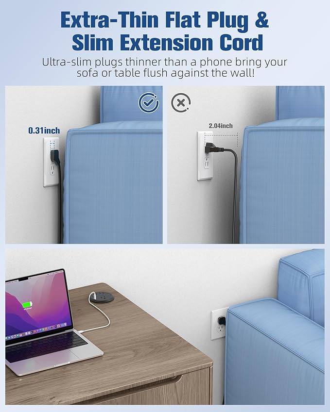 Jgstkcity 65W USB-C Hidden Desktop Power Grommet: 1 AC Outlet, 8 USB Charging - Image 4