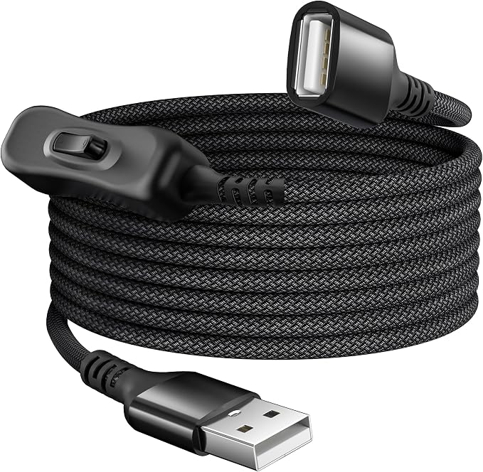 Itramax USB On Off Switch Cable 3.3FT, Inline USB Power Switch USBA Male to by Itramax
