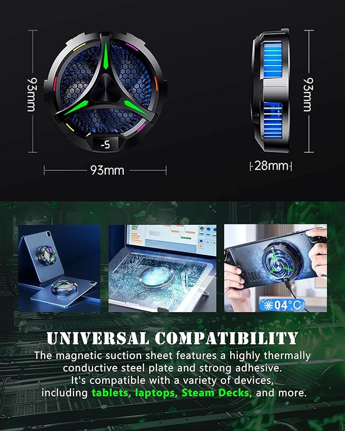 Magnetic Cooler for iPad, Tablet Cooler for ipad/Surface pro/Samsung Tab - Image 3