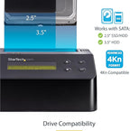 StarTech.com Single Bay Hard Drive Eraser, Standalone HDD/SSD Disk - Image 3
