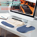2-in-1 Ergonomic Set, Wave Rise Keyboard Wrist Rest and Massage Bulge Slope - Image 5