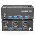KVM Switch 3 Monitors 2 Computers 8K@60Hz/4K@144Hz, HDMI Displayport KVM by Welcometothebrandflagship