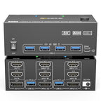KVM Switch 3 Monitors 2 Computers 8K@60Hz/4K@144Hz, HDMI Displayport KVM by Welcometothebrandflagship