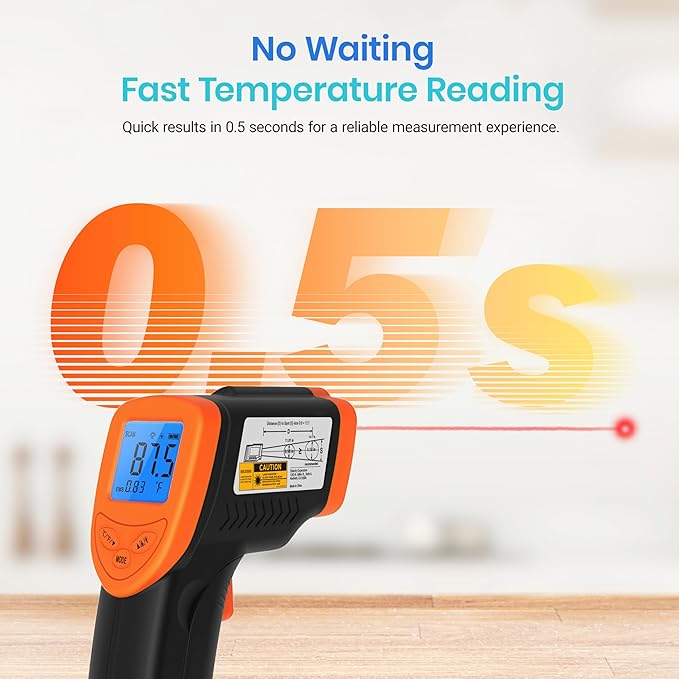 Etekcity Infrared Temperature Thermometer Gun, Laser Food Temp Gun - Image 5