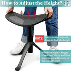Footrest for Desk Adjustable Height 2-in-1 Function Rotatable Ergonomic Under - Image 3