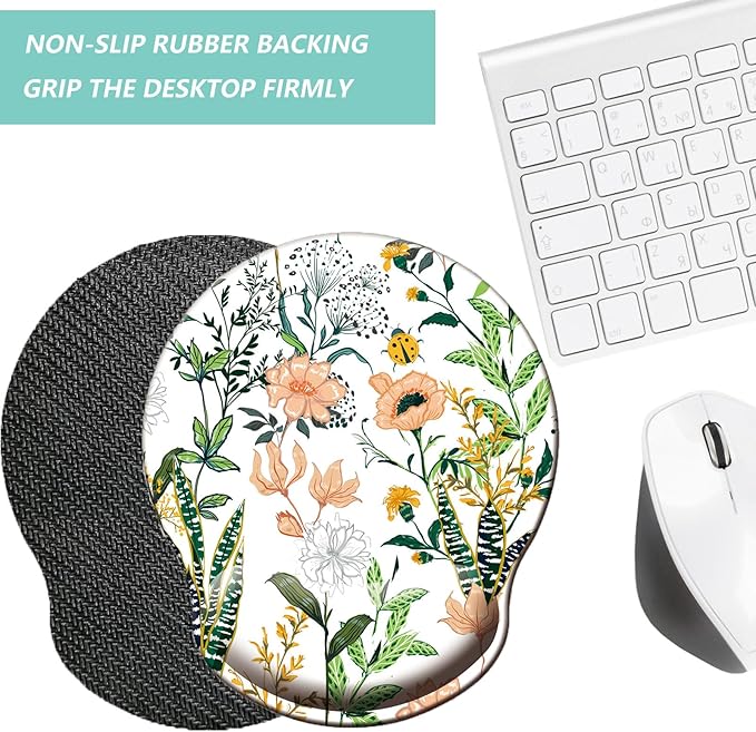 Mouse Pad with Wrist Support, Ergonomic Mouse Pad with Memory Foam Wrist Rest - Image 4