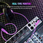 Professional Audio Mixer, 6 Channel Audio Interface Sound Board Mixing Console - Image 5