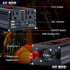 LVYUAN 1000W Car Power Inverter 12V to 110V DC to AC - Image 3