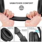 ZIHNIC Bluetooth Headphones Over-Ear, Foldable Wireless and Wired Stereo - Image 2