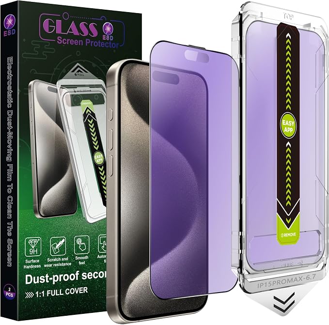 9H Tempered Glass, Anti-Glare, Full Coverage, Anti-Fingerprint, Auto Dust by SYSHANGYAN