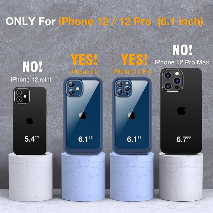 Miracase Glass Series for iPhone 12/12 Pro Case 6.1 inch, Upgraded Full-Body - Image 6