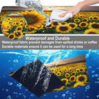 Mouse Pad, Large Blooming Sunflowers Desk Mat, Extended Non-Slip Gaming - Image 4