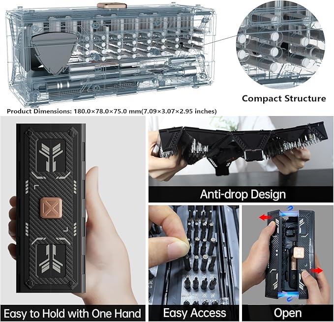 Small Electric Screwdriver Set, JAKEMY Smart 3 Torque Cordless Screwdriver Kit - Image 3