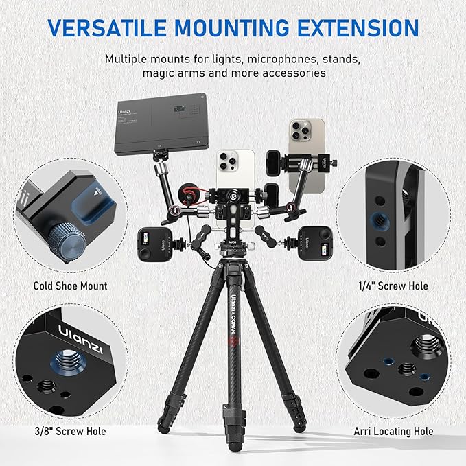 Ulanzi MA53 Metal Tripod Phone Mount, Smartphone Tripods Adapter - Image 3
