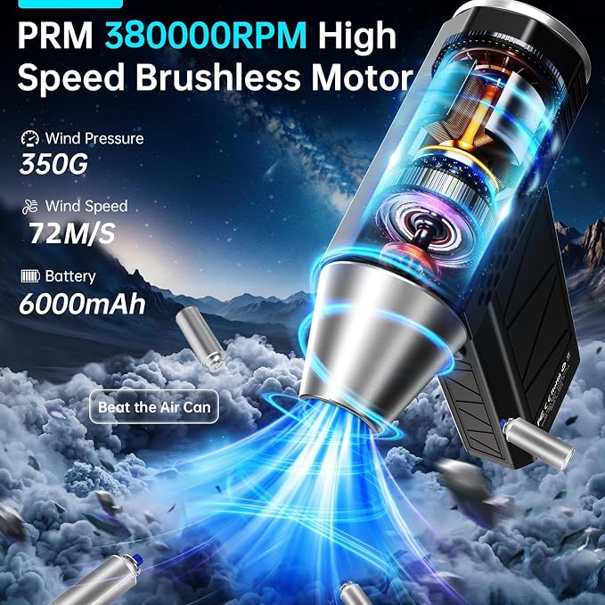 Compressed Air Duster, 380000RPM Electric Air Duster - Image 4