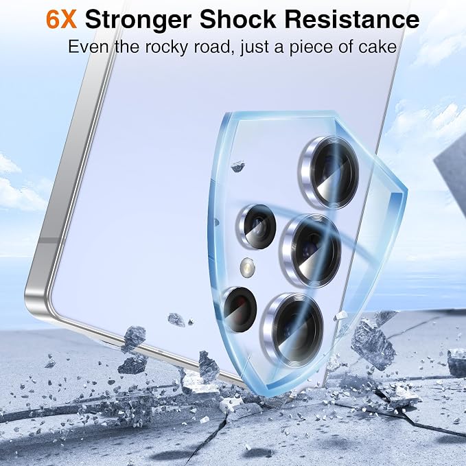 YWXTW S25 Ultra Camera Lens Cover, 9H Tempered Glass Upgraded Metal Edging - Image 3