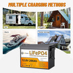 12V 200Ah Lithium Battery LiFePO4 Deep Cycle Battery, 100A BMS, 4000+ Cycles - Image 8