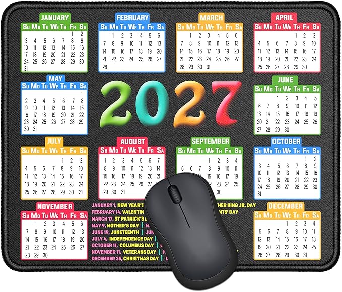 Mouse Pad with Stitched Edge, Computer Mouse Mat with Non-Slip Rubber Base by RMYMPMYX
