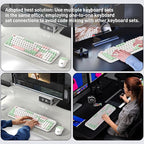Wireless Keyboard and Mouse Set, 105 Keys Full-Size Cute Colorful Keyboard and - Image 8
