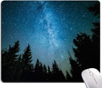 Milky Way Rises Over The Pine Trees Mouse Pad, Nature Mouse Pad, Custom Gaming by IMAYONDIA