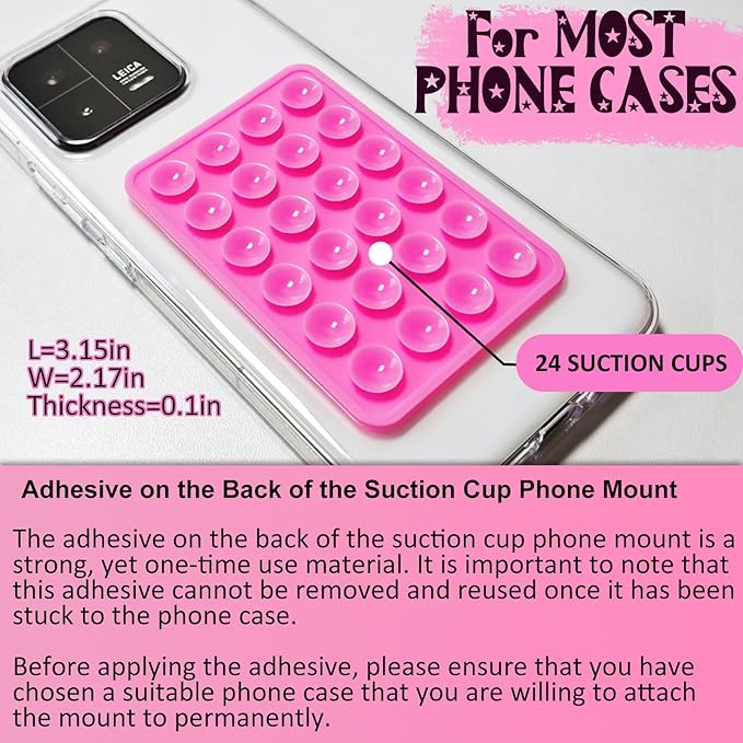 AZXYI Silicone Suction Phone Case Mount, Non Slip Sticky Phone Grip - Image 6