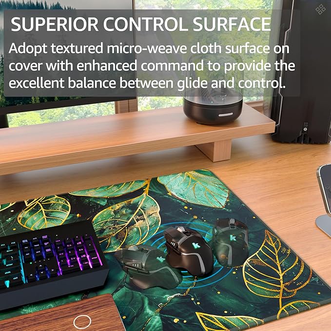 KTRIO Large Gaming Mouse Pad Desk Mat, Superior Micro-Weave Cloth, Non-Slip - Image 2