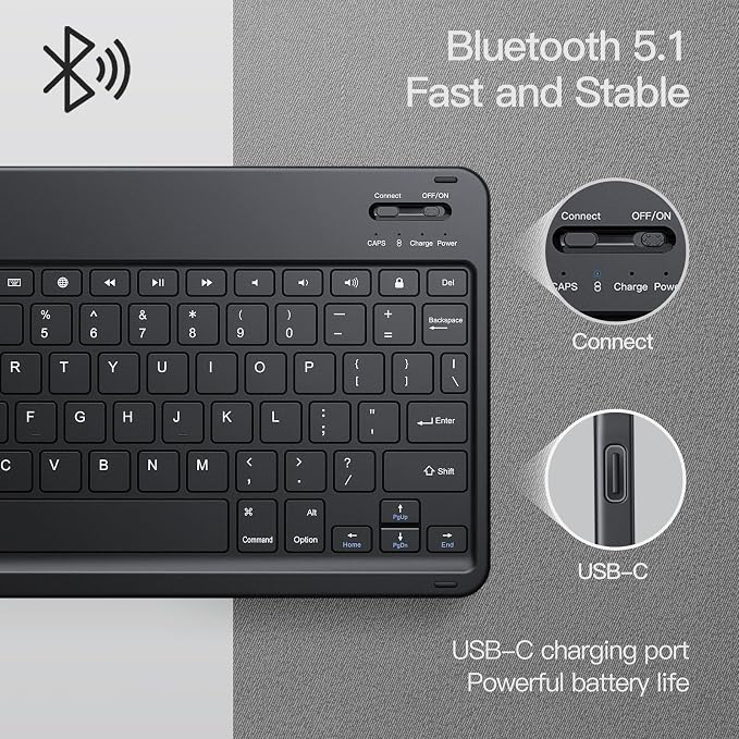 JETech Keyboard Case for iPad Air 11-Inch M3/M2, iPad Air 5th/4th - Image 3