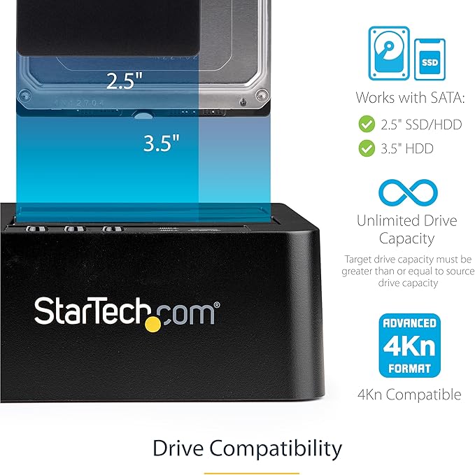 StarTech.com Standalone Hard Drive Duplicator, External Dual Bay USB 3.0 / - Image 3