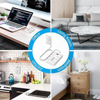 Power Strip with USB, Surge Protector Flat Plug with 8 Widely Spaced Outlets - Image 7