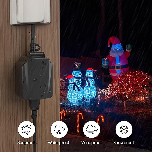 BN-LINK 24-Hour Mechanical Outdoor Light Timer, Waterproof, Heavy Duty - Image 6