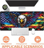 Mouse Pad Large Flag with an Eagle Non-Slip Gaming Desk Mat with Stitched Edge - Image 4