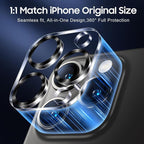 UniqueMe Compatible for 3 Pack iPhone 15 Pro/iPhone 15 Pro Max Camera Lens - Image 5
