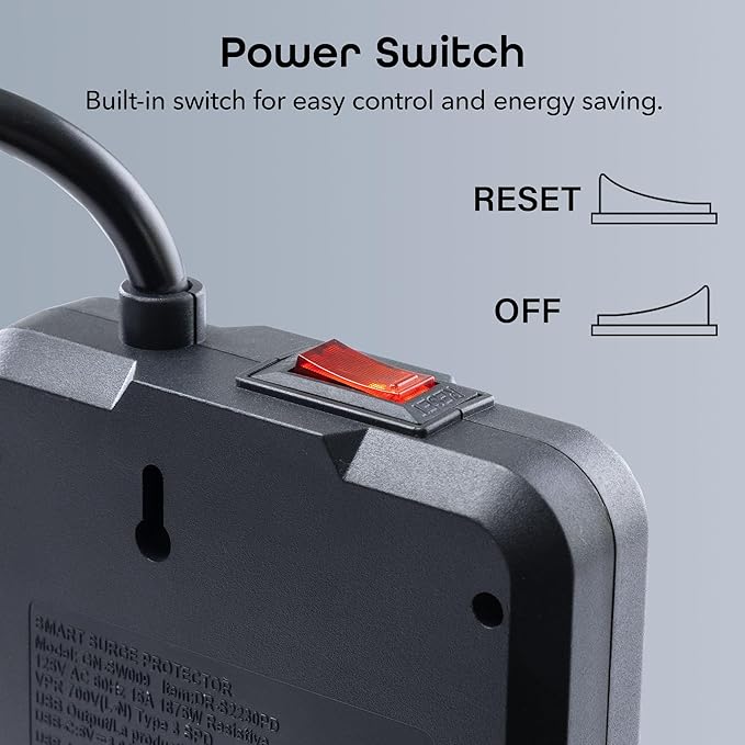 Geeni Surge Ultra Smart 8-Outlet Surge Protector – 6 Smart Outlets, 2 Always-On - Image 8