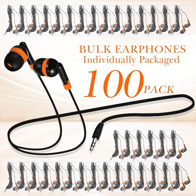 Kanayu 100 Pack Wired Earbuds Bulk - Image 2