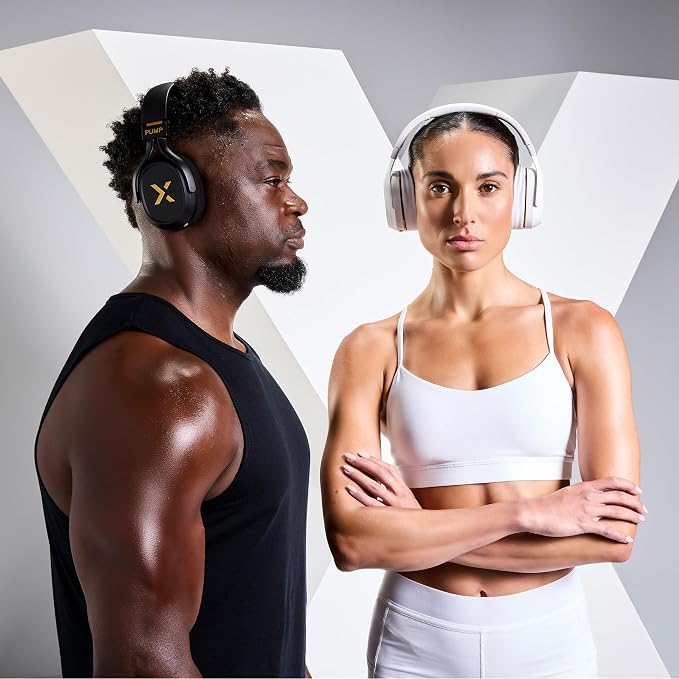BlueAnt Pump X - The Gym Headphones | White/Gold | Sports Headphones | - Image 2