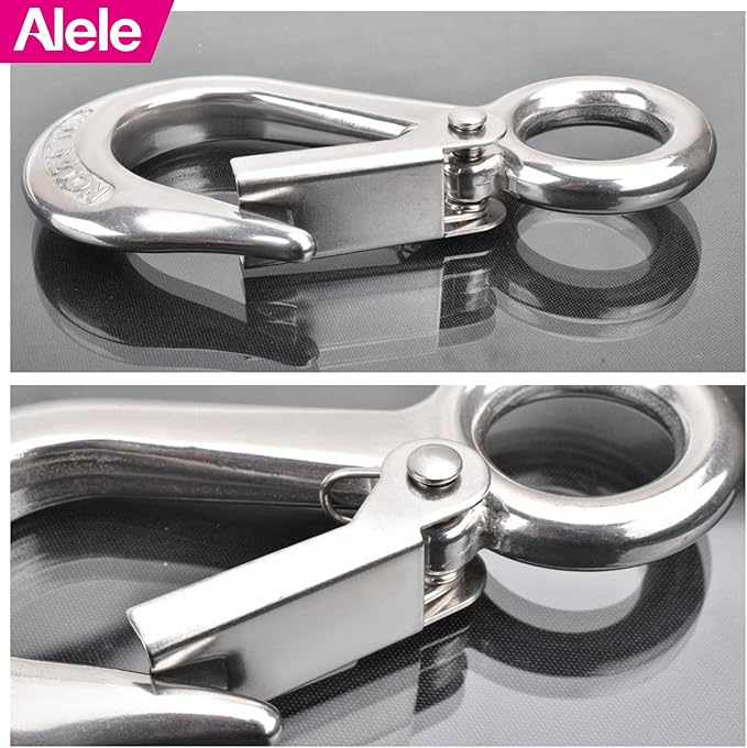 Alele Grab Hooks, Slip Hooks, 304 Stainless Steel Lifting Hook Rigging Accessory - Image 5