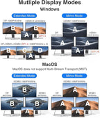 USB C Hub USB-C Docking Station Dual Monitor 14 in 1 Triple Display Multiport - Image 4